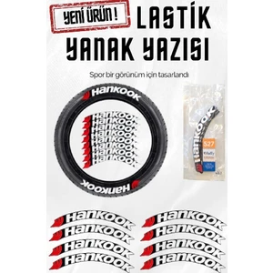 Lastik Yanak Yazısı Hankook Beyaz 3D + Yapışkan - Lnsmoto