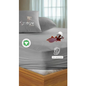 Mikro Sıvı Geçirmez Tek Kişilik Yatak Alezi Antrasit Gri 120X200