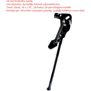 Knt Bisiklet  Park Ayağı - 24, Arka Milden, Siyah, Demir, Ayaklık