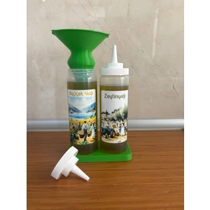 Şef Tipi Sos ve Yağdanlık Seti (Şişe, Huni, Stand)