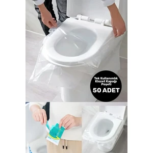 Mucit Home Hijyenik Tek Kullanımlık Klozet Kapağı Poşeti Şeffaf Kapak Örtüsü Pratik Seyehat Restaurant