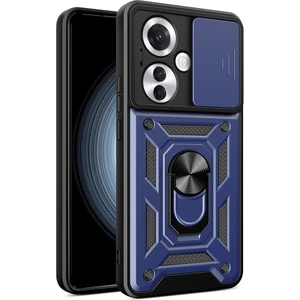 Oppo Reno 11F 5G Kılıf Magnetik Standlı Kamera Korumalı Zore Sürgülü Vega Kapak