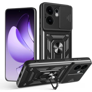 Oppo Reno 13F 5G Kılıf Magnetik Standlı Kamera Korumalı Zore Sürgülü Vega Kapak