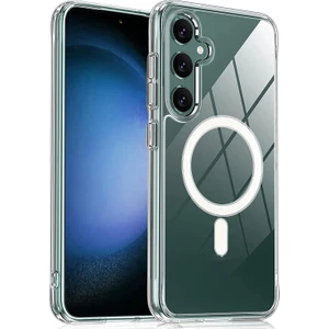 Caseart Samsung Galaxy S24 Fe Kılıf Magsafe Kablosuz Şarj Destekli Şeffaf Silikon Kapak