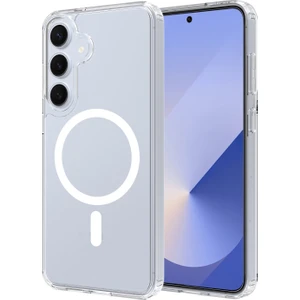 Caseart Samsung Galaxy S25 Kılıf Magsafe Kablosuz Şarj Destekli Şeffaf Silikon Kapak