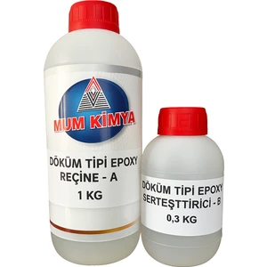 Mum Kimya Döküm Tipi Parlak Şeffaf Epoxy Reçine/Hobi Epoksi Reçine