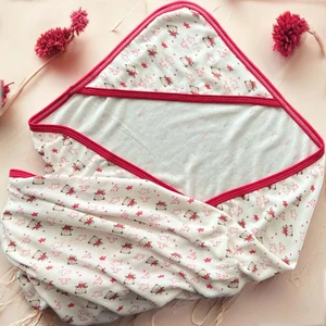 Ayıcıklı 80*90 Penye Tek Kat Battaniye Kırmızı