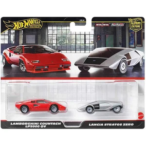Hot Wheels Premium Car Culture 2'li Set  Lamborghini Countach LP5000 Qv & Lancia Stratos Zero (1/64)