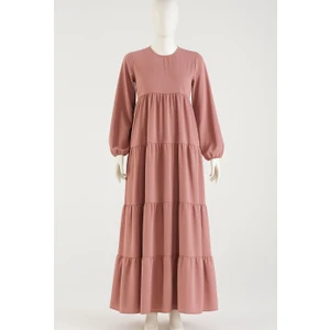 Kadın Tesettür Uzun Elbise Medine Ipeği