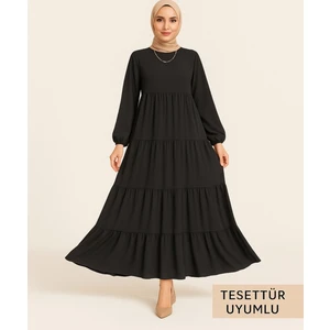 Kadın Tesettür Uzun Elbise Medine Ipeği