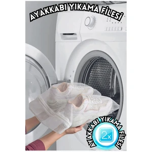 2 Adet Fermuarlı Ayakkabı Yıkama Filesi Premium Seri 2'li Ekonomik Yıkama Filesi Seti