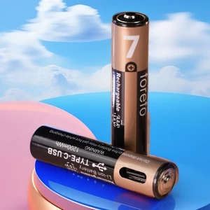 USB Type-C Şarjlı Aaa Pil 1.5V 1000+ Kez Şarj Edilebilir Lityum Pil Kalem Pil (2’li Paket)