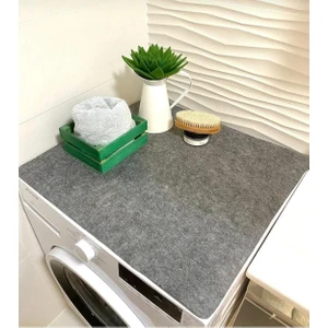Keçe Çamaşır Makinesi Örtüsü Makine Üstü Pad 50*60 cm Gri