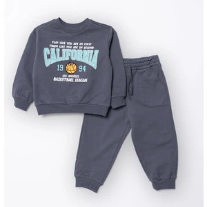 Hellobaby Erkek Bebek Eşofman Takım Bisiklet Yaka Uzun Kol