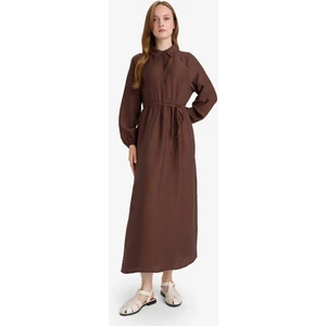 Relax Fit Hakim Yaka Uzun Kollu Elbise F5068AX25AU