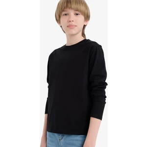 Erkek Çocuk Bisiklet Yaka Basic Düz Uzun Kollu Okul Tişörtü K1686A625AU