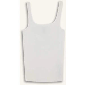 Slim Fit Dar Kesim Basic Düz Yuvarlak Yaka Fitilli Kaşkorse Atlet E5540AX25AU