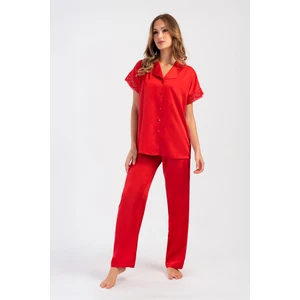 Premium Saten Çeyizlik Kadın Pijama Takımı – Kore Ipeği Dokusu, Dantel Detaylı, Hediye Kutulu