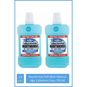 Mouthrinse Soft Mint Mint Ağız Çalkalama Suyu Alkolsüz 750 ml 2x