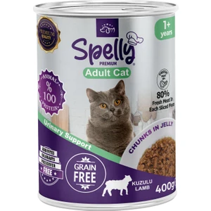 12 Adet x Spelly  Kuzulu Yetişkin Kedi Maması Konserve (400GR)