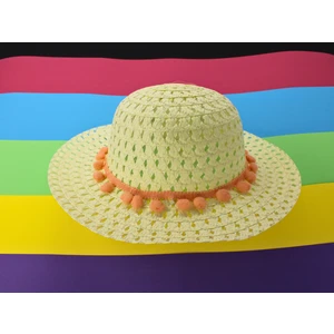 Hasır Görünümlü Kız Çocuk Şapkası1-6 Yaş