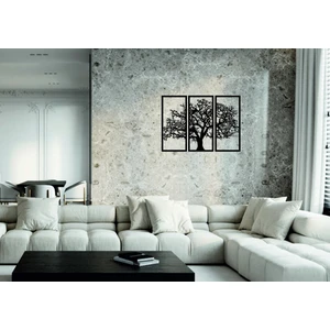 Numa Concept Son Bahar 3'lü Siyah Çınar Ağacı Ahşap Tablo Dekorasyon