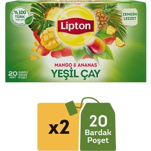 Mango & Ananaslı Yeşil Çay 20 Süzen Poşet 2'li
