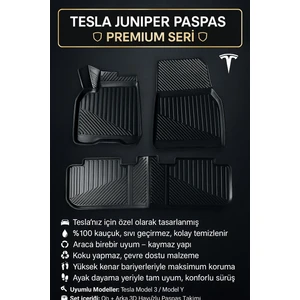 Tesla Model Y Juniper 2025+ Uyumlu 3D Oto Paspas Havuzlu - Model Y Juniper
