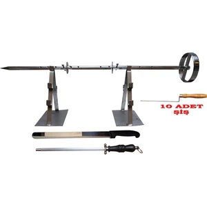 Cağ Kebap Mangalı Seti (70 Cm) (Paslanmaz Çelik Krom Kaplama Şiş) (Ücretsiz Gönderim)