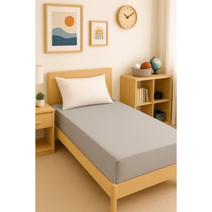 120 x 200 x 30 cm Düz Pamuklu Tek Kişilik Lastikli Fitted Penye Çarşaf