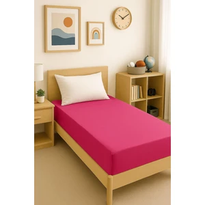 120 x 200 x 30 cm Düz Pamuklu Tek Kişilik Lastikli Fitted Penye Çarşaf