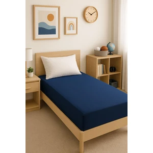 120 x 200 x 30 cm Düz Pamuklu Tek Kişilik Lastikli Fitted Penye Çarşaf