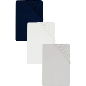 3 Adet Düz Pamuklu Tek Kişilik 120 x 200 x 30 cm Lastikli Penye Çarşaf