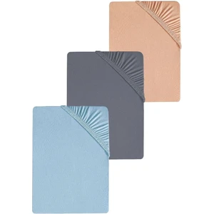 3 Adet Düz Pamuklu Tek Kişilik 80 x 200 + 30 cm Lastikli Penye Çarşaf