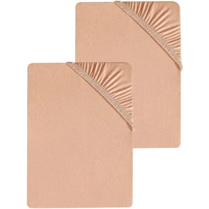 2 Adet Düz Pamuklu Tek Kişilik 80 x 200 x 30 cm Lastikli Penye Çarşaf