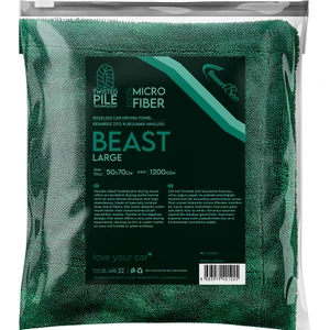 Beast Çift Kat Twisted Pile Mikrofiber Oto Kurulama Havlusu 50×70CM 1200GSM – Koyu Yeşil