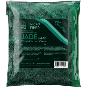 Jade Twisted Pile Mikrofiber Oto Kurulama Havlusu 50×70CM 600GSM – Koyu Yeşil