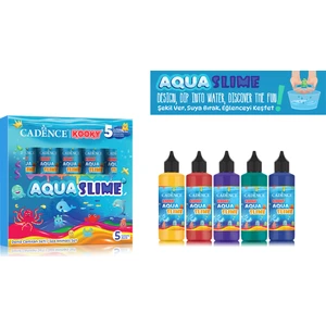 Aqua Slime - Kendin Yap Oyuncak Seti - Deniz Canlıları Seti 5X90ML