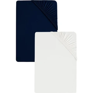 2 Adet Battal Boy Düz Pamuklu Çift Kişilik 200 x 200 cm Lastikli Penye Çarşaf