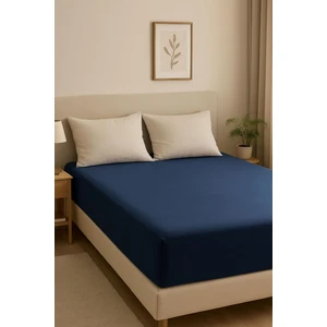 200 x 200 cm Battal Boy Düz Pamuklu Çift Kişilik Lastikli Fitted Penye Çarşaf