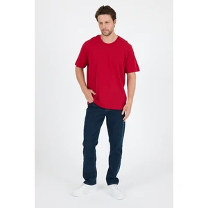 Erkek Pamuk Bisiklet Yaka Kısa Kollu Düz T-Shirt  Rahat ve Şık Günlük Erkek Tişört 0169