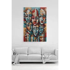 Sanatsal ve Özgün Yüzler Ev ve Sanatseverler Için Modern Dekorasyon %100 Pamuk Kanvas