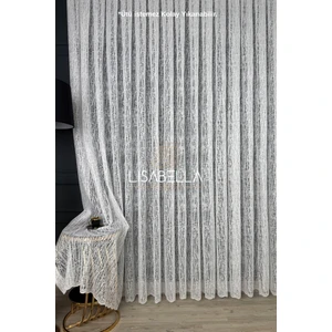Lisabella Home Kabuğun Işıltısı Ağır Gramajlı Örme Tül  (1x2.5 Pile Dikişli) Ütü Istemez.