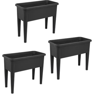 SO-AB03 Ayaklı Bahçe Yetiştirme Saksı 60 Lt Antrasit 3 Adet