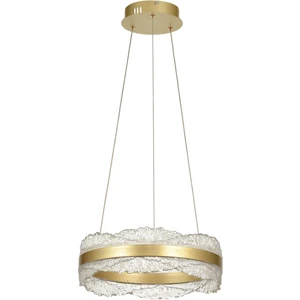 Toledo 40 cm Dim Kumandalı 3 Renk Ledli (Sarı-Beyaz-Gün Işığı) Modern Akrilik Avize -Sarı Yaldız