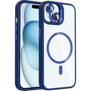iPhone 15 Kılıf Standlı ve Kamera Lens Hediyeli Kablosuz Şarj Özellikli Etro Kapak