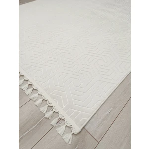 Aven Home Kaymaz Taban Halı Püsküllü Düz Polyester 1 Parça Makinede Yıkanabilir