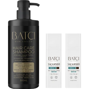 Batçı Hair Ateliler Saç Kapatıcı 30 ml 2 Adet + Sülfatsız Parabensiz Şampuan 415439, One Size