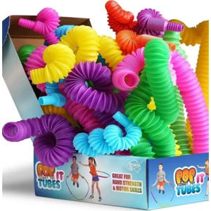 Pop Tubes Katlanır Boru Oyuncak 5 Renkli Set