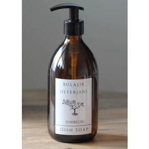 JUNİBELİW Amber Cam Şişe Bulaşık Deterjanlık 500 ml